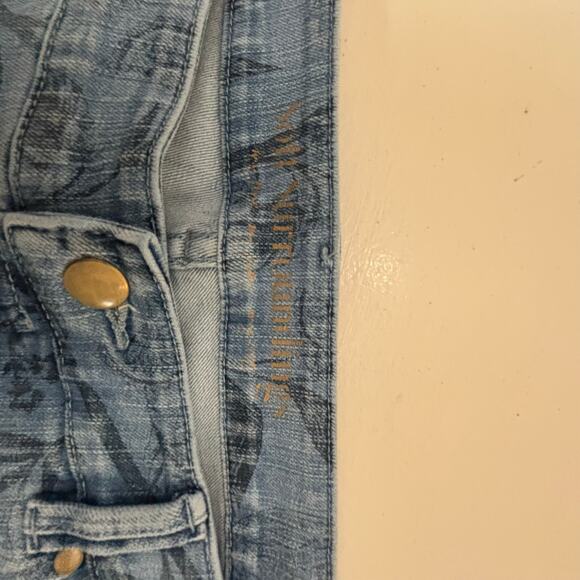 Soft Surroundings light wash Jeans Floral Leaf pattern PL Feminine  casual chic - Picture 9 of 10